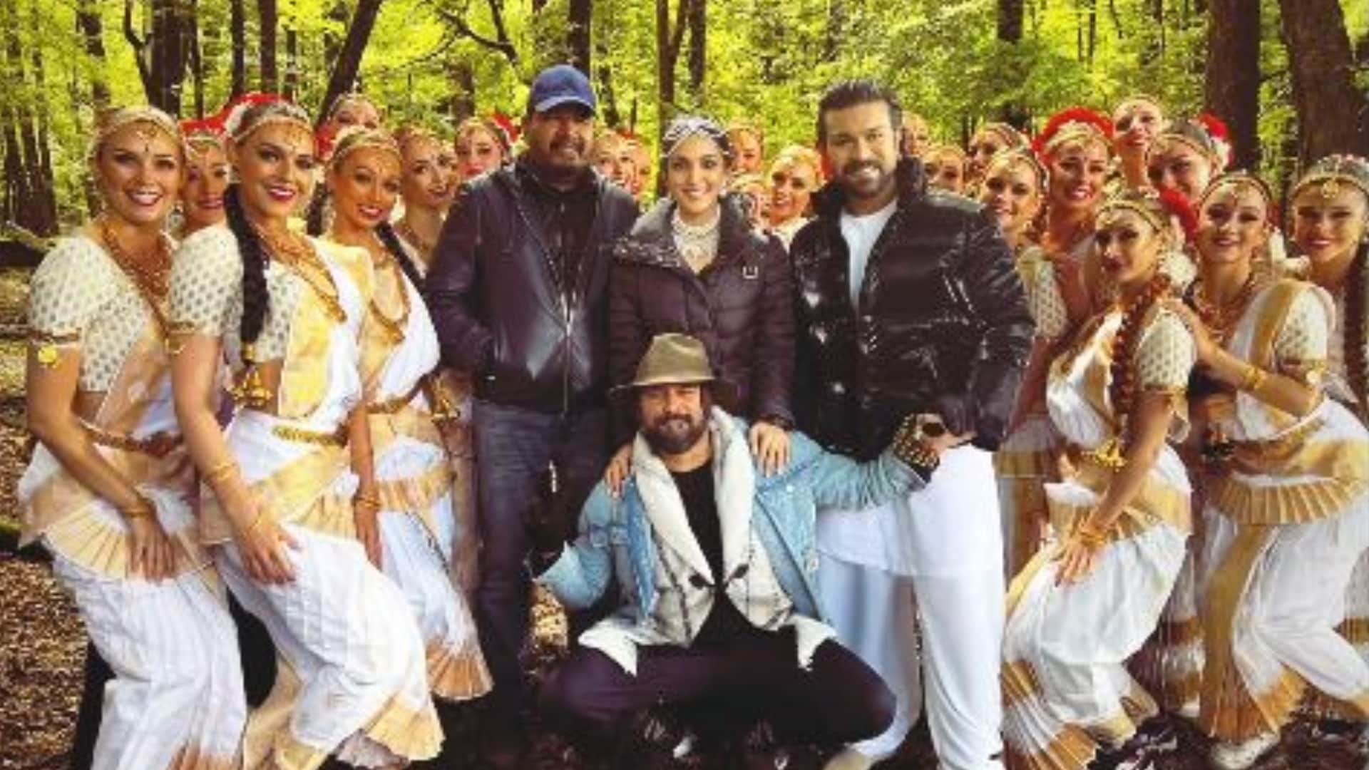 Ram Charan shares BTS Photos Video Clip From the set of upcoming action movie Game Changer with Kiara Advani