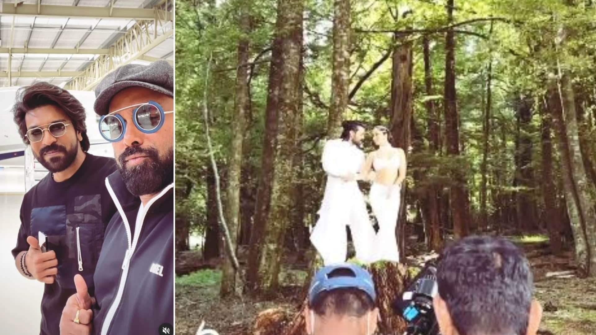 Ram Charan shares BTS Photos Video Clip From the set of upcoming action movie Game Changer with Kiara Advani