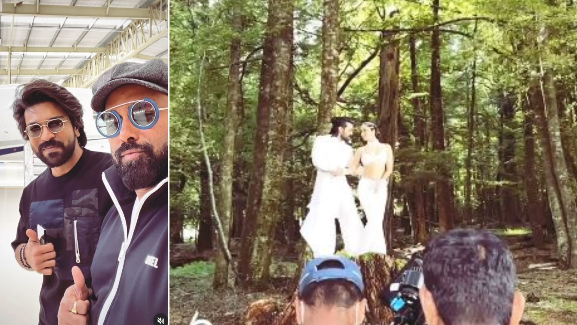 Ram Charan shares BTS Photos Video Clip From the set of upcoming action movie Game Changer with Kiara Advani
