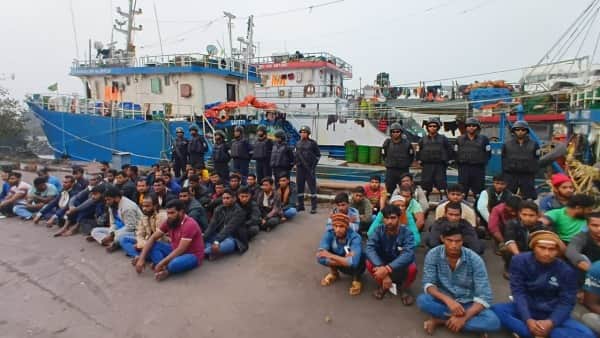 India caught Bangladesh Fishermen with two boats Coast Guard aka ICG probe in Paradeep Odisha