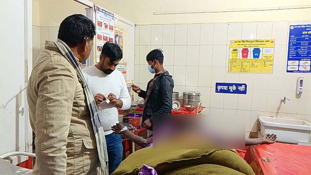 Shuklaganj: Husband set himself on fire after a fight with his wife, admitted