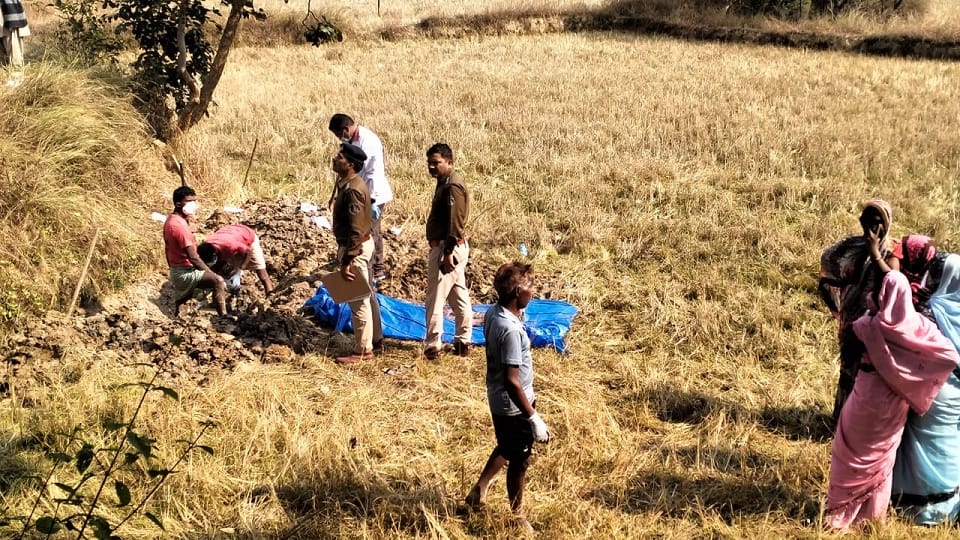Body of a minor missing for five months found buried in a field sensational case of suicide in a love triangl