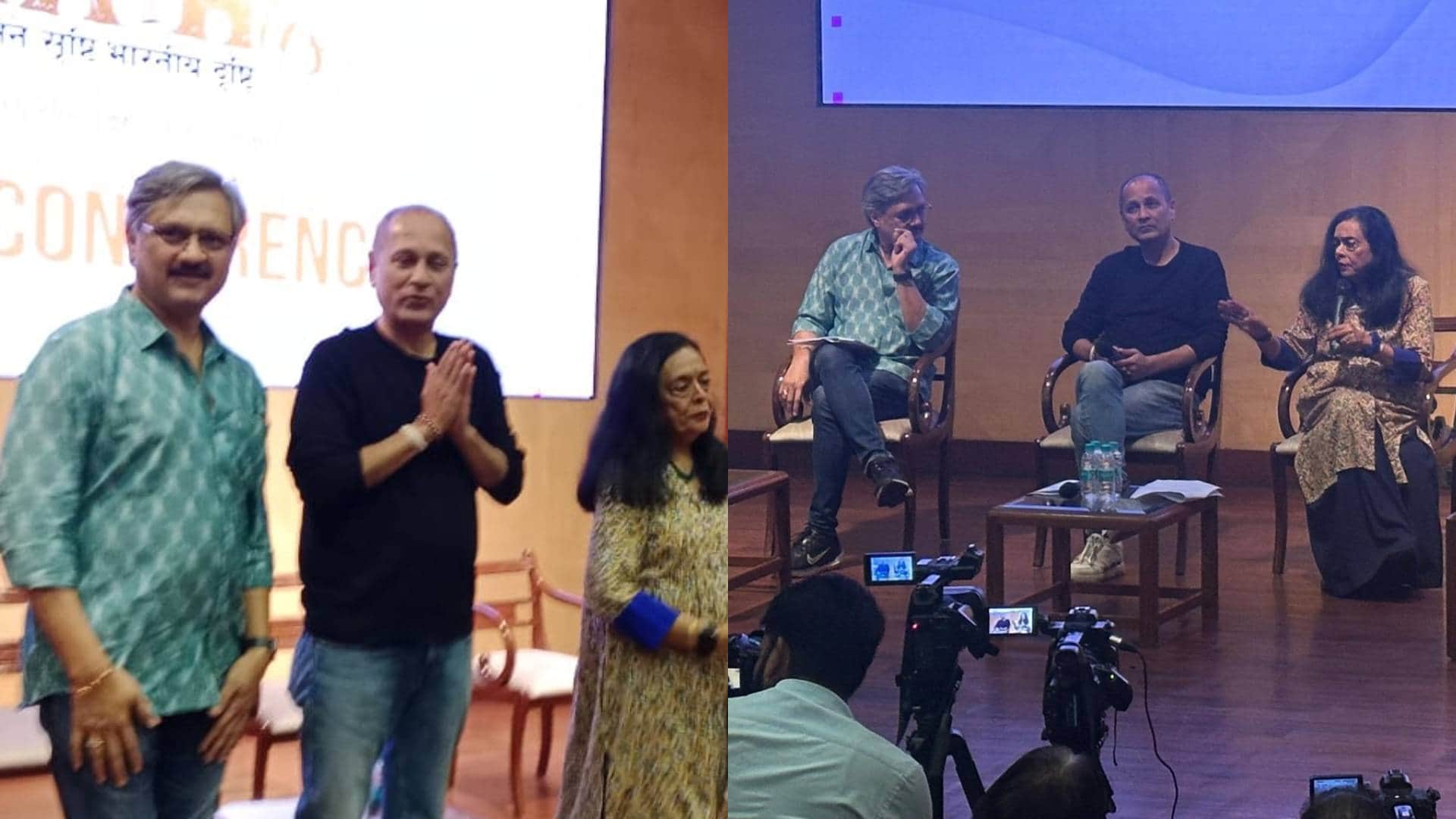 Cine Talkies 2024 Sanskar Bharti press conference Sunil Barve Vipul Amrutlal Shah share pushpa 2 success poin