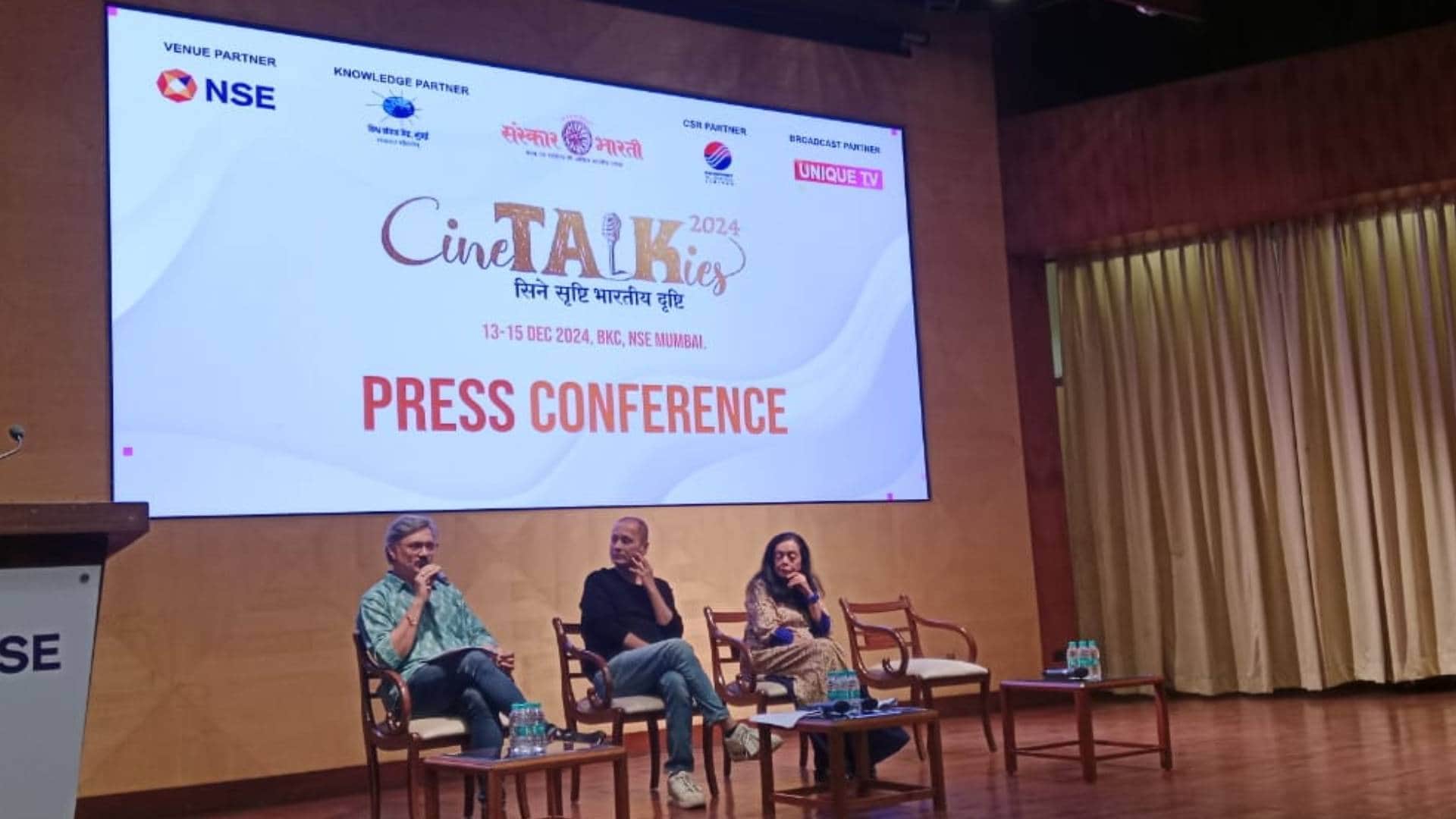 Cine Talkies 2024 Sanskar Bharti press conference Sunil Barve Vipul Amrutlal Shah share pushpa 2 success poin