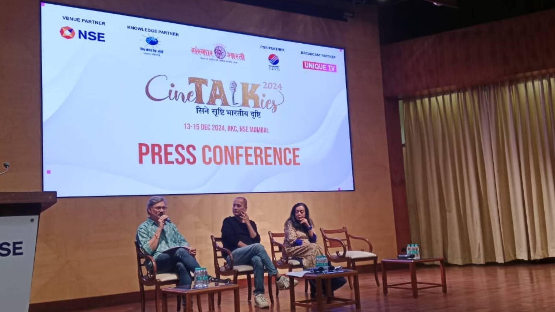 Cine Talkies 2024 Sanskar Bharti press conference Sunil Barve Vipul Amrutlal Shah share pushpa 2 success poin