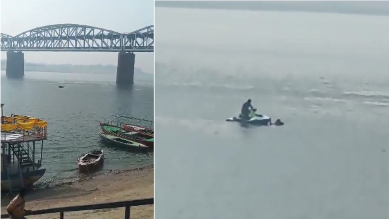 Speed boat overturned at Namo Ghat in varanasi