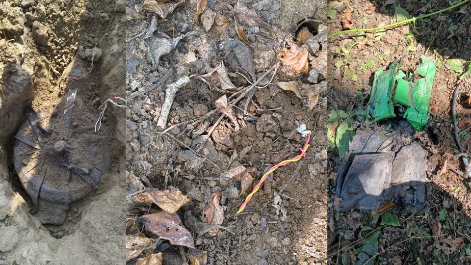 Soldiers recovered three IEDs of 20 kg each in Bijapur