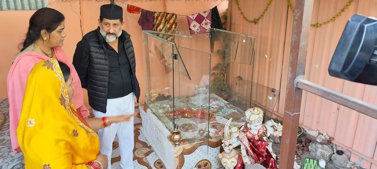 Bhopal: The idol of the goddess was broken in a fight between husband and wife, now Congress MLA Arif Masood w