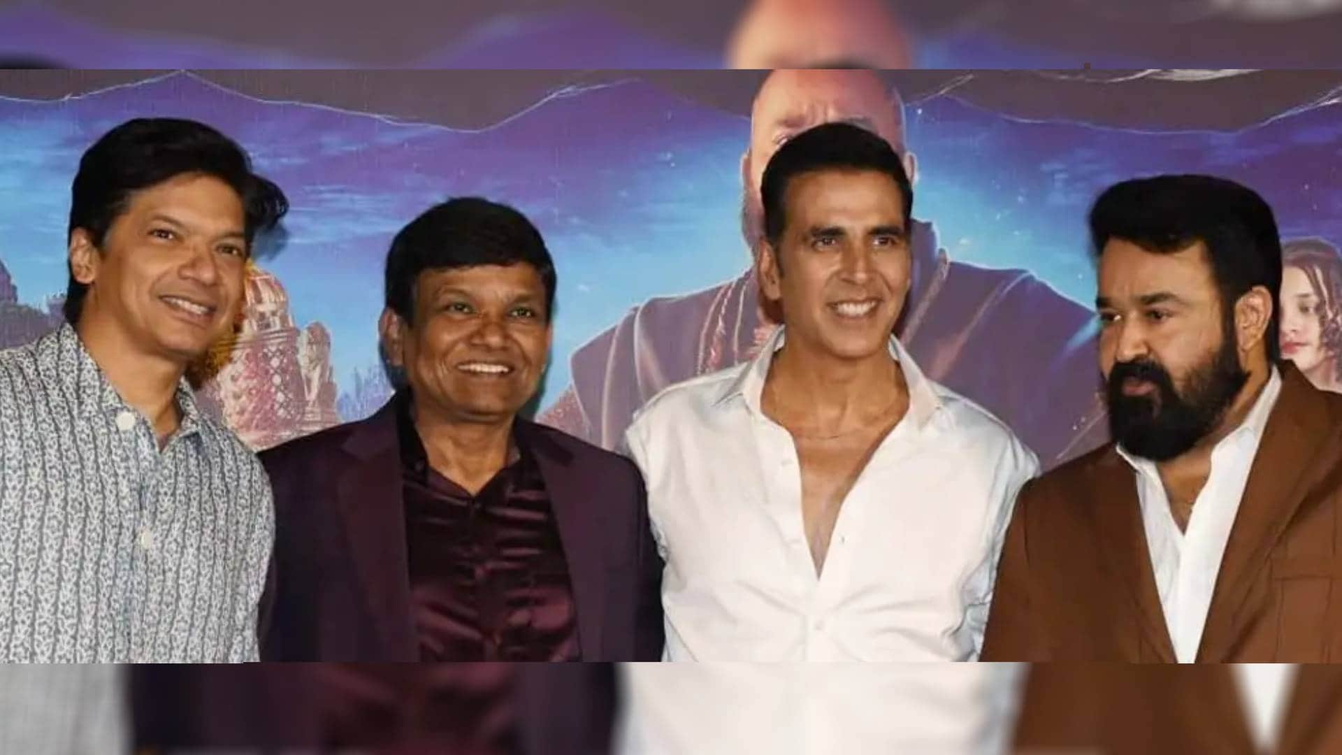 Barroz hindi trailer launch mohanlal akshay kumar shaan Jayantilal Gada Santosh Sivan pics viral