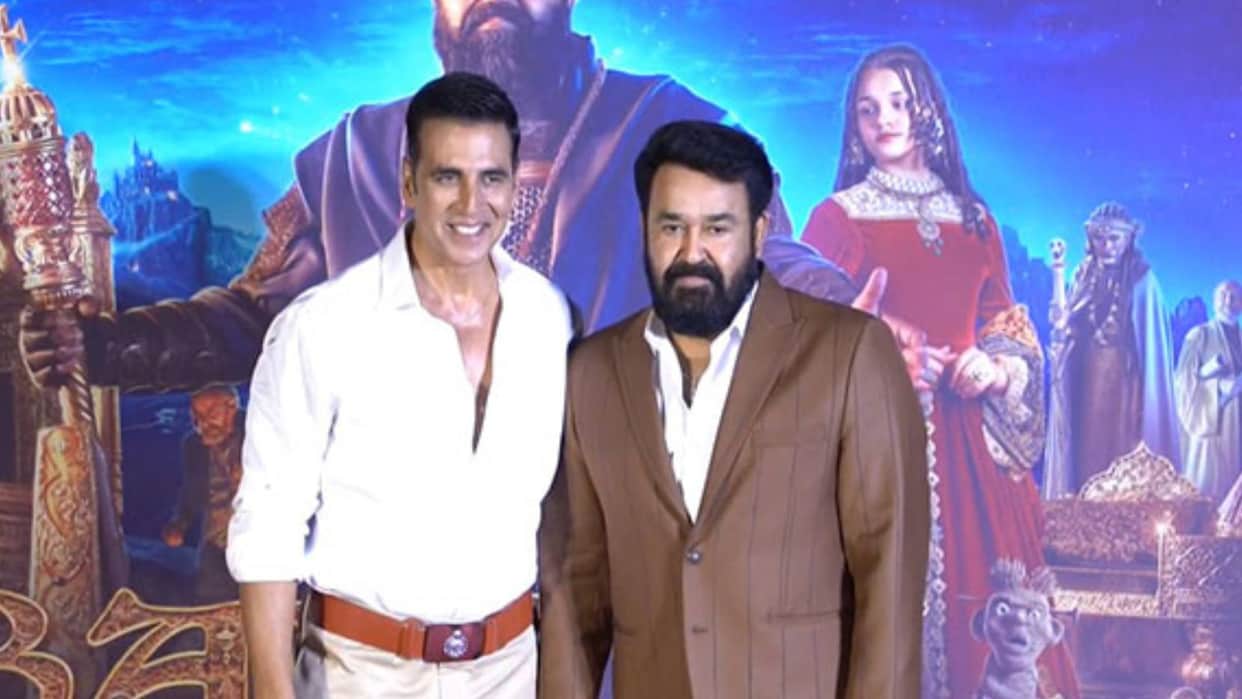 Barroz hindi trailer launch mohanlal akshay kumar shaan Jayantilal Gada Santosh Sivan pics viral