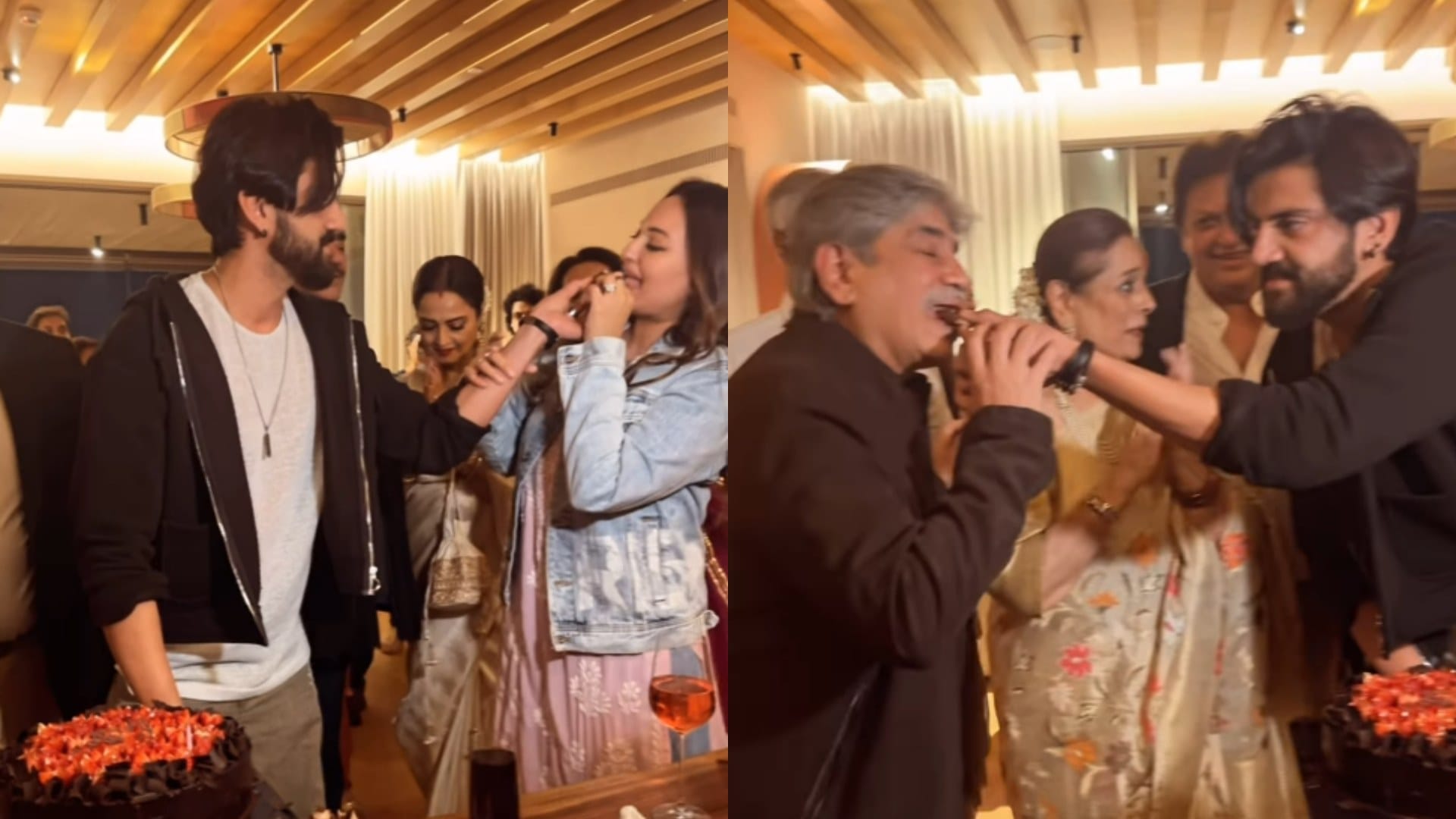 Zaheer Iqbal celebrates his Birthday with Sonakshi sinha and Family rekha also joins