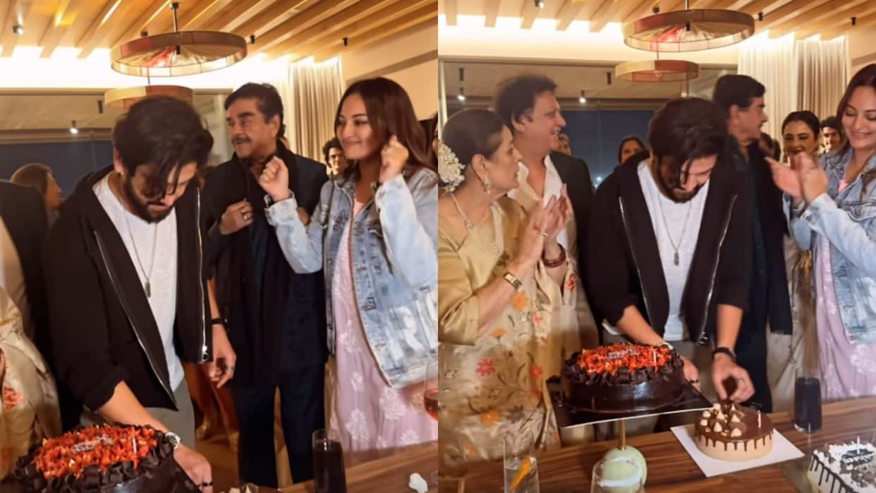 Zaheer Iqbal celebrates his Birthday with Sonakshi sinha and Family rekha also joins
