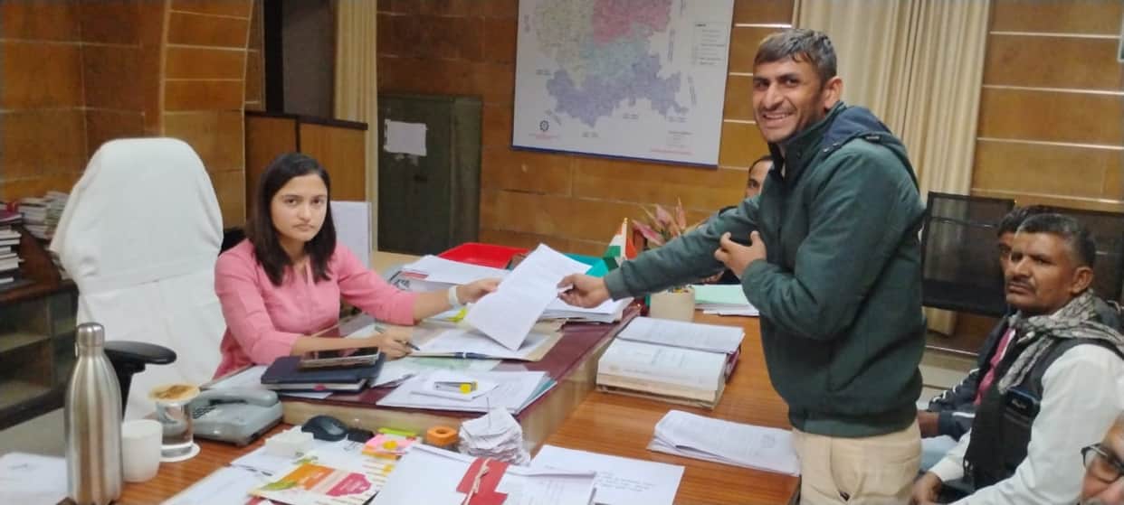 The matter caught fire after complaining to the authorities after cutting green trees