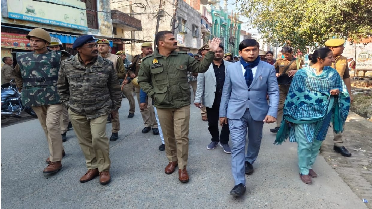 Many police stations including RRF RAF and PAC searched 20 houses in Sambhal