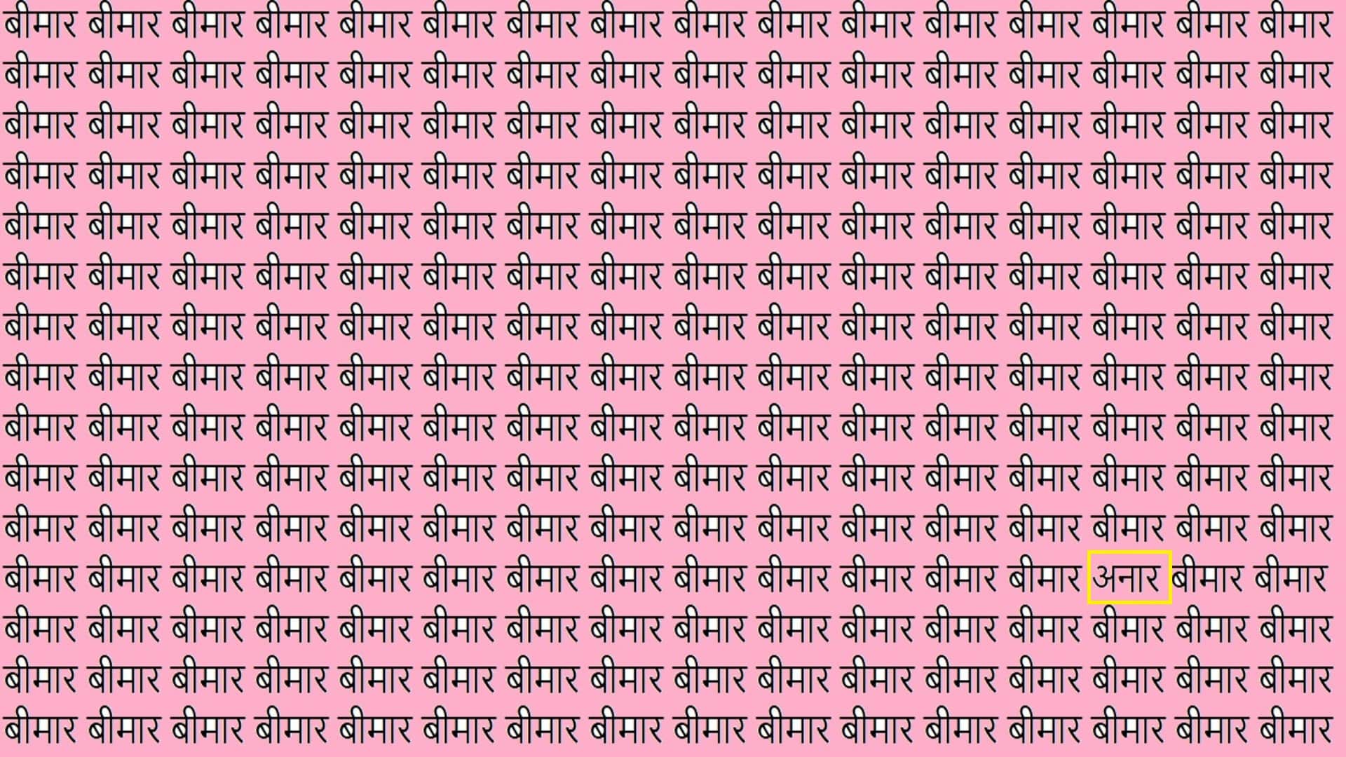 Optical Illusion IQ Test Can You Find Written Anar in Brain Test Image Within 9 Seconds