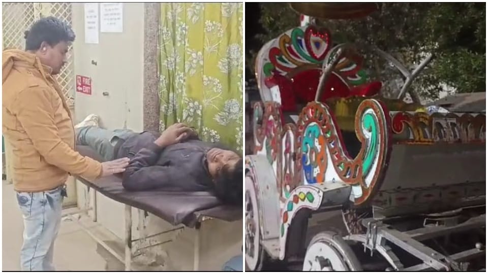 Damoh News: Dalit groom sit on carriage bullies broke carriage beat up owner and horse