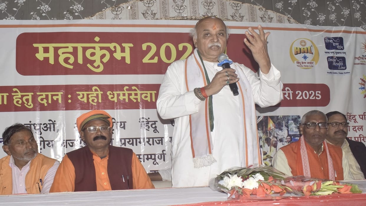 Praveen Togadia reiterated the statement Hindus should have three children