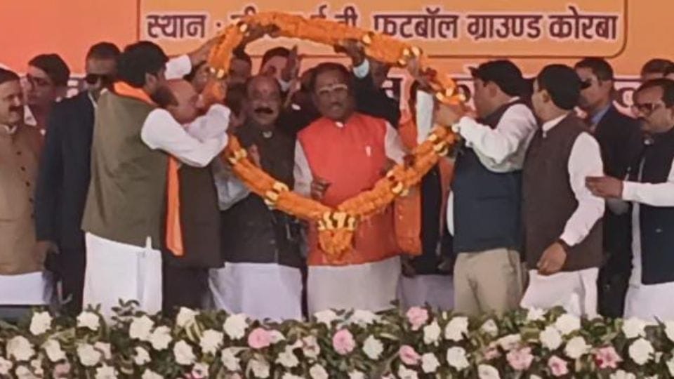 CM Vishnudev Sai performed bhumi pujan and inaugurated development works worth Rs 607.85 crore in Korba