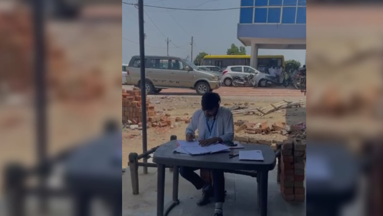 Nursing students in Gwalior are giving practical exams at a dhaba