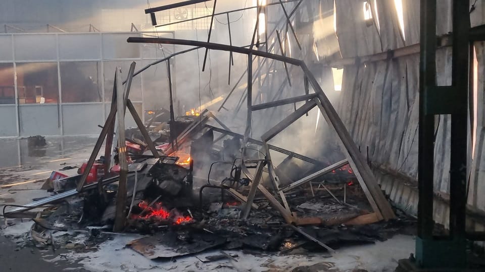 A fire broke out in the warehouse of a battery manufacturing company in rudrapur