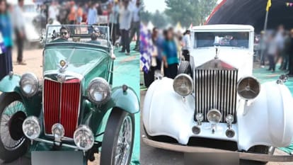 groom is taking vintage cars To make wedding memorable their rent is more expensive than BMW Jaguar and Audi