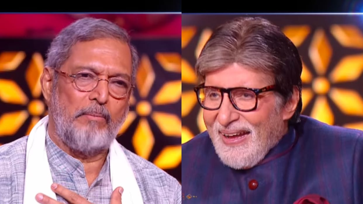 Nana Patekar sing song with Amitabh Bachchan in KBC 16 ask mere paas gadi hai bangla hai tumhare paas kya hai