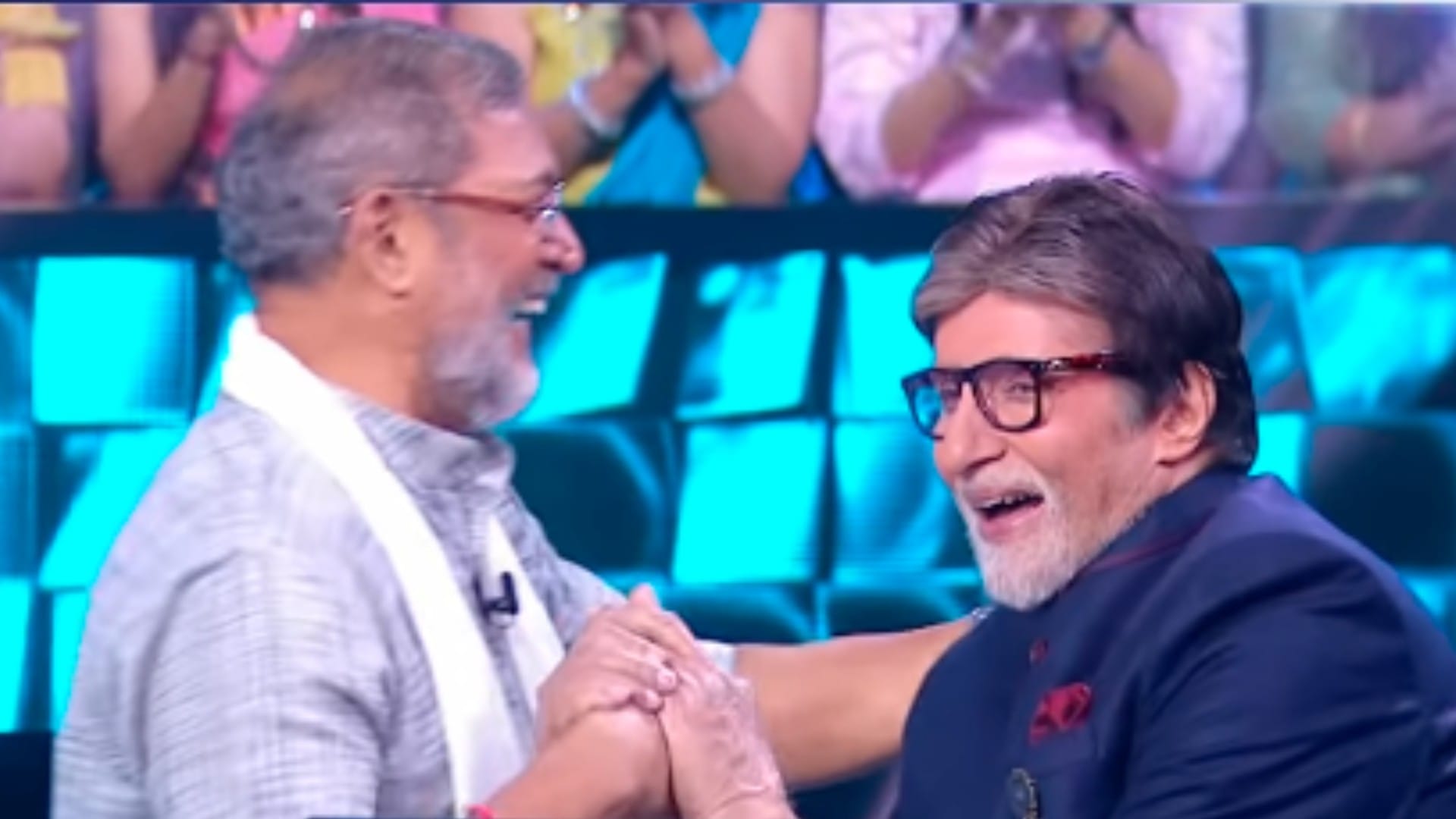 Nana Patekar sing song with Amitabh Bachchan in KBC 16 ask mere paas gadi hai bangla hai tumhare paas kya hai