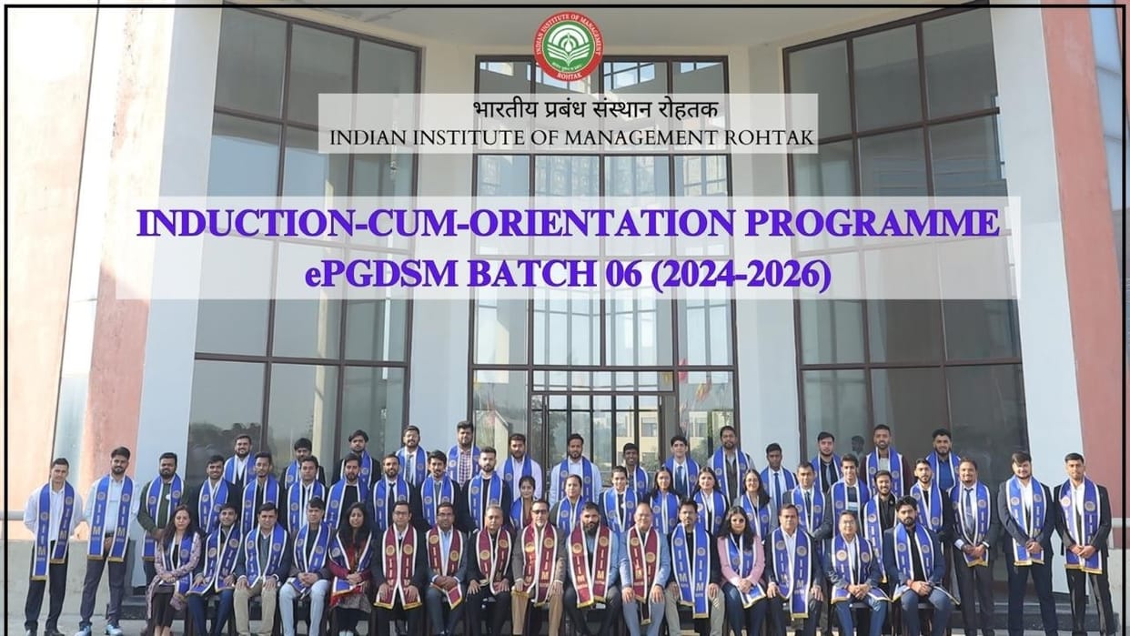 6th Batch of EPGDSM launched at IIM Rohtak, more than 350 students and faculty members attended the event
