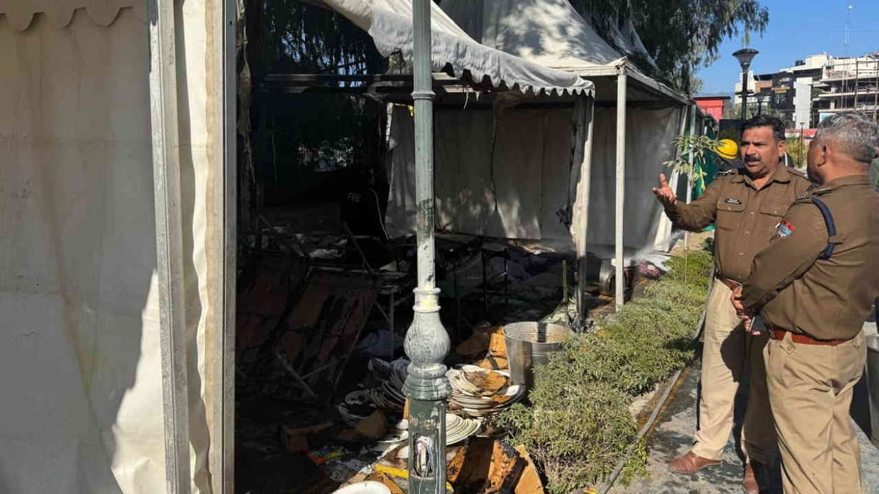 Fire broke out in World Ayurveda Congress Expo venue kitchen corner Dehradun Parade Ground