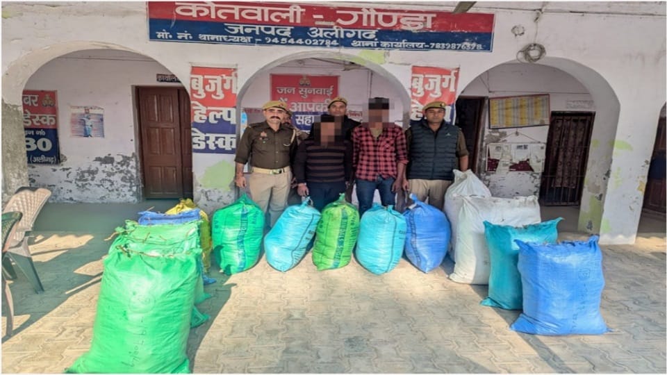 Two smugglers arrested with three quintals of ganja