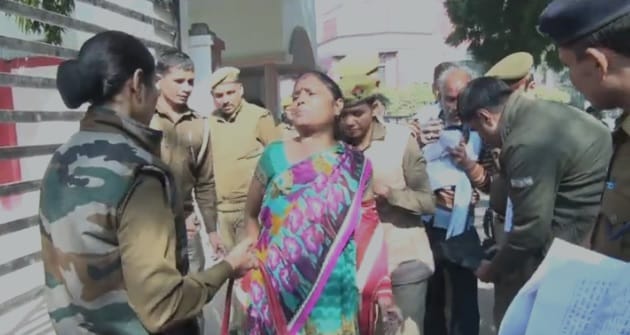 Couple created a ruckus in the police commissioners office poured petrol on themselves