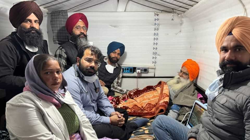 खनाैरी बाॅर्डर पर जगजीत डल्लेवाल का अनशन जारी