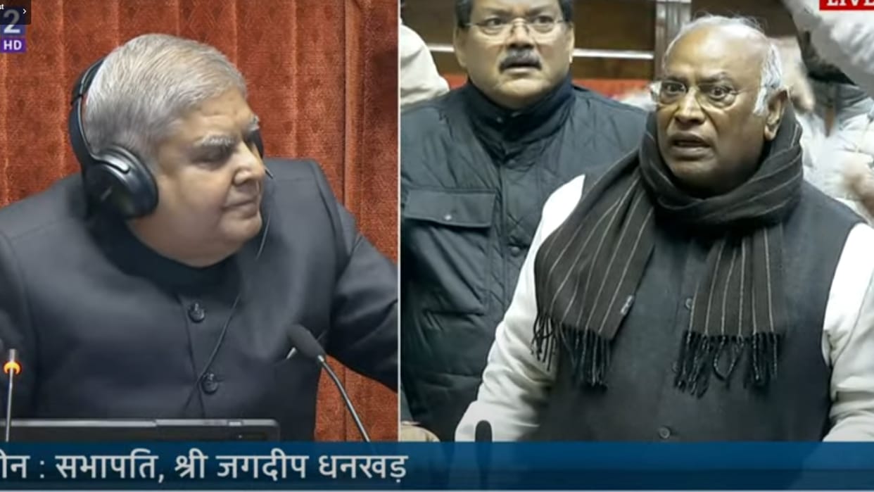 Parliament Rajya Sabha Chairman Jagdeep Dhankhar Opposition Congress Leader Mallikarjun Kharge tension news