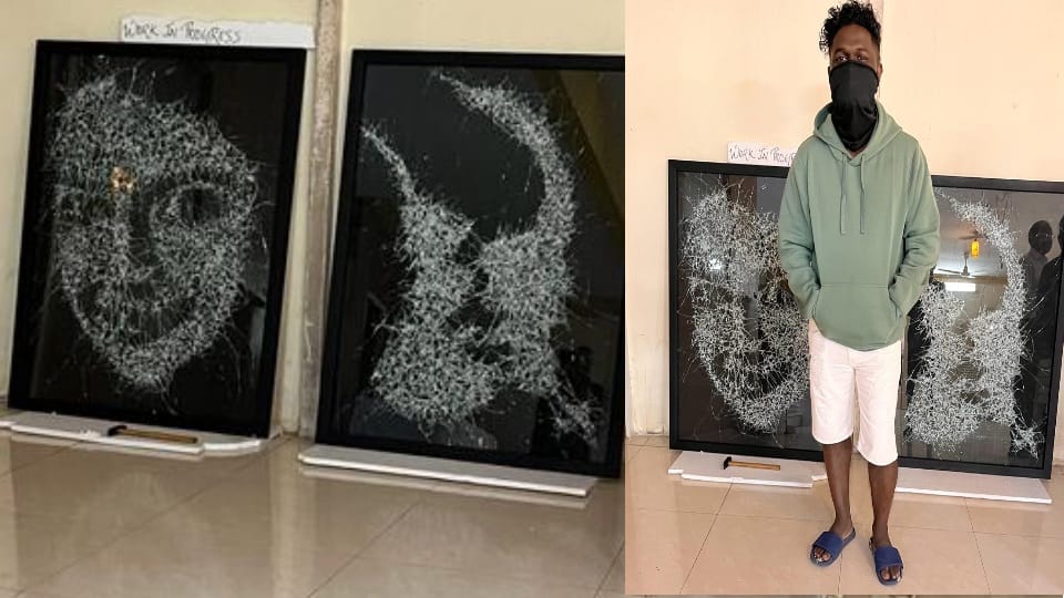 Mikhail Shattered Glass Artist come to Chandigarh special story see photos and video
