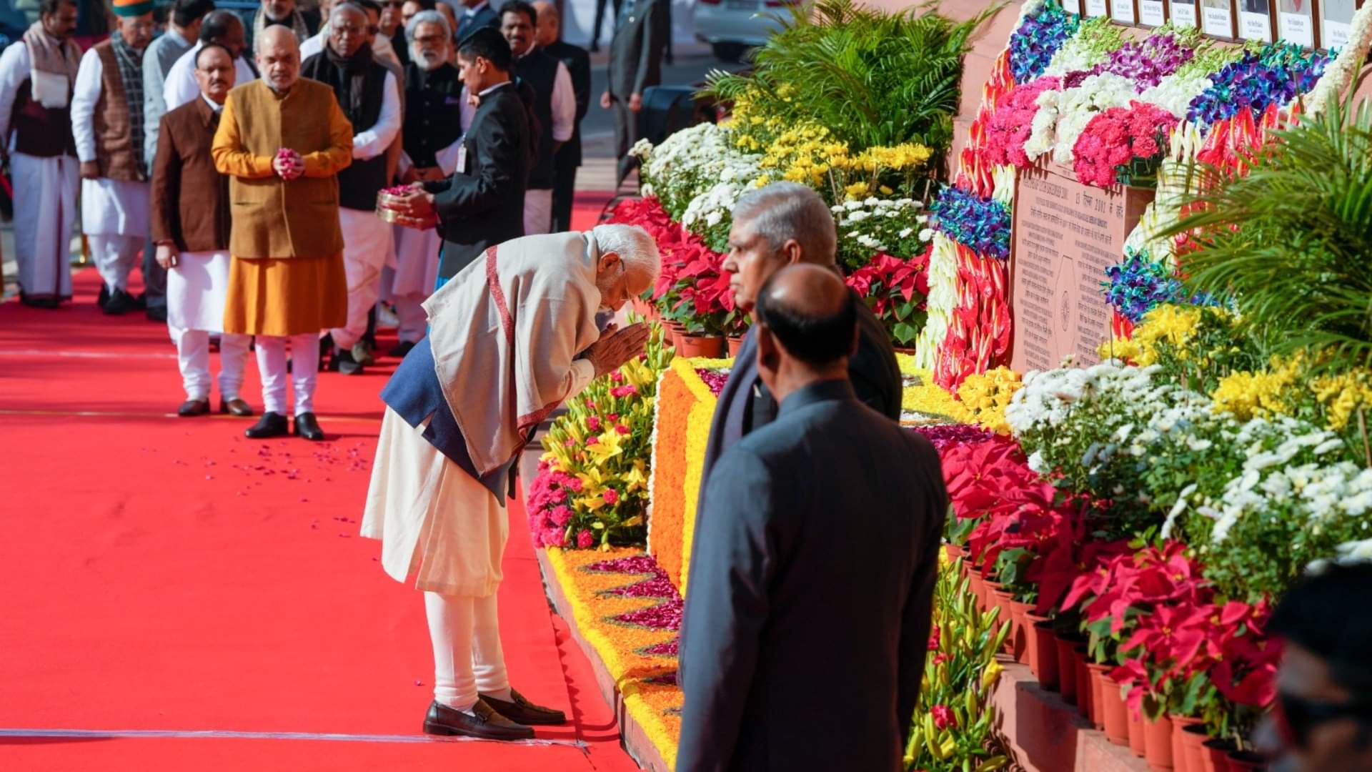 Parliament Attack President Droupadi Murmu PM Modi and other leaders paid tribute photos