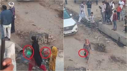 Stone pelting between two parties in   पौंद   girl dies in fire tension in the area heavy police deployment