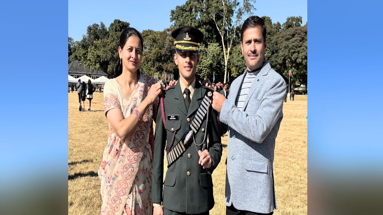 IMA Pop 2024: Himachali young mans became lieutenant in the army,Akshit Sharma Bijhari