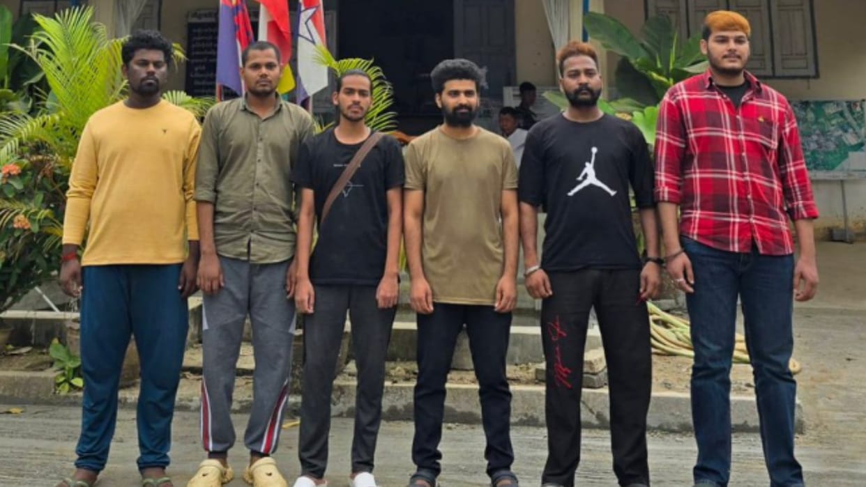 Indian nationals returning india who trapped in scam compounds in myanmar