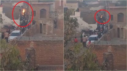 Stone pelting between two parties in Nuh girl dies in fire tension in the area heavy police deployment