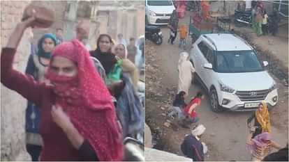 Stone pelting between two parties in   पौंद   girl dies in fire tension in the area heavy police deployment