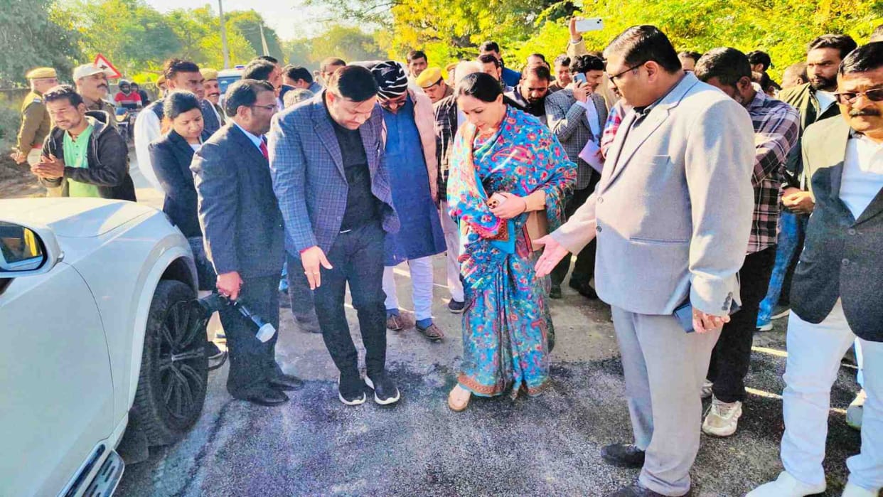 Rajsamand News: Flaws found in road construction during surprise inspection by Deputy Chief Minister