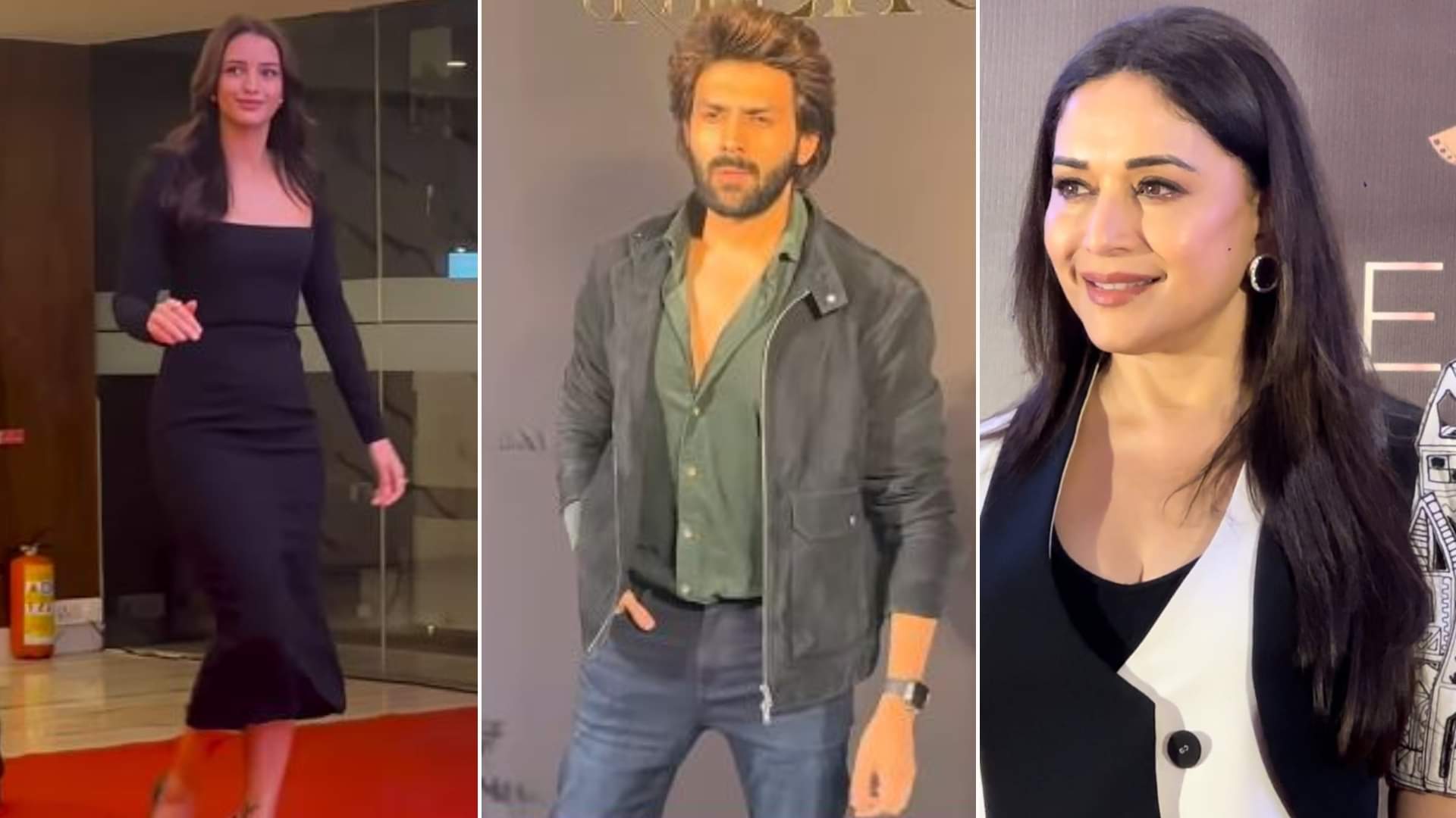 Kartik Aaryan Triptii Dimri bhool bhulaiyaa 3 starcast bollywood celebrities Arrive Style Anees Bazmee Party