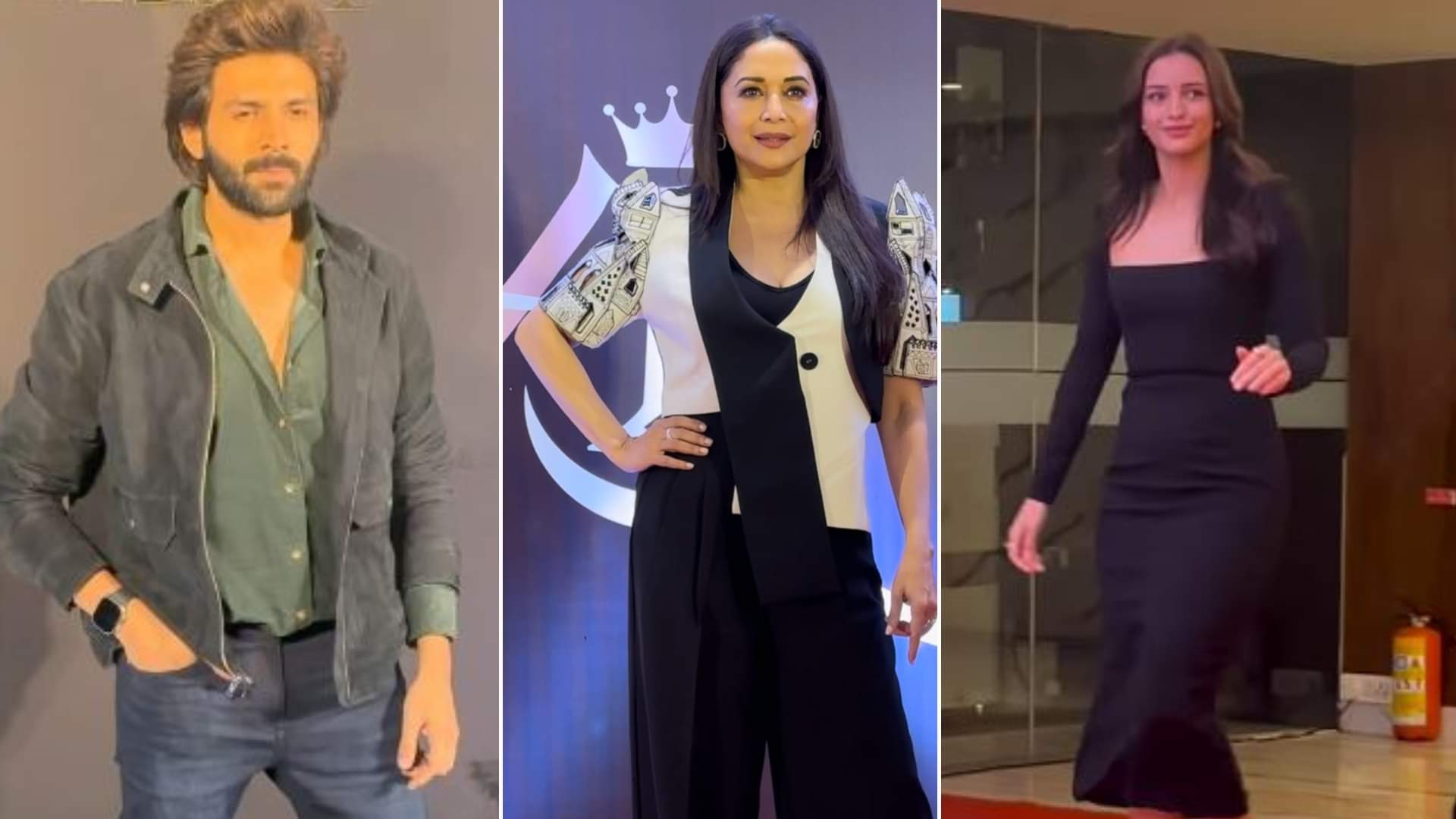 Kartik Aaryan Triptii Dimri bhool bhulaiyaa 3 starcast bollywood celebrities Arrive Style Anees Bazmee Party