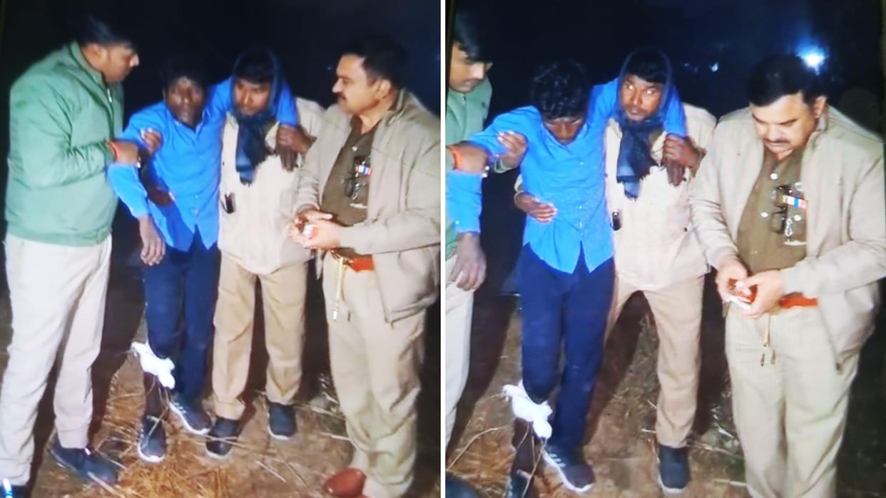Bullets fired in Jaunpur Three inter district thieves arrested one miscreant shot Pistol and cash recovered