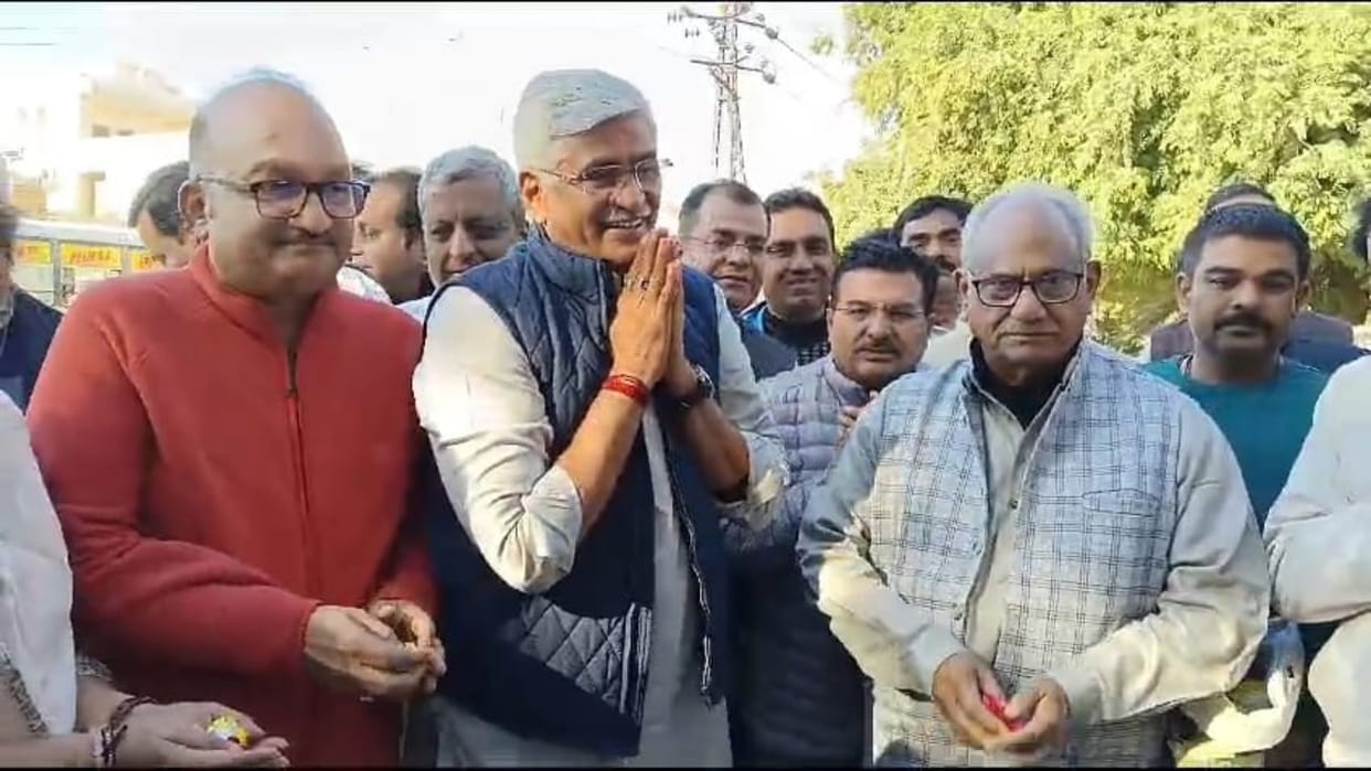 Jodhpur News: Gajendra Shekhawat paid tribute to Sardar Patel on his death anniversary, took a dig at Congress
