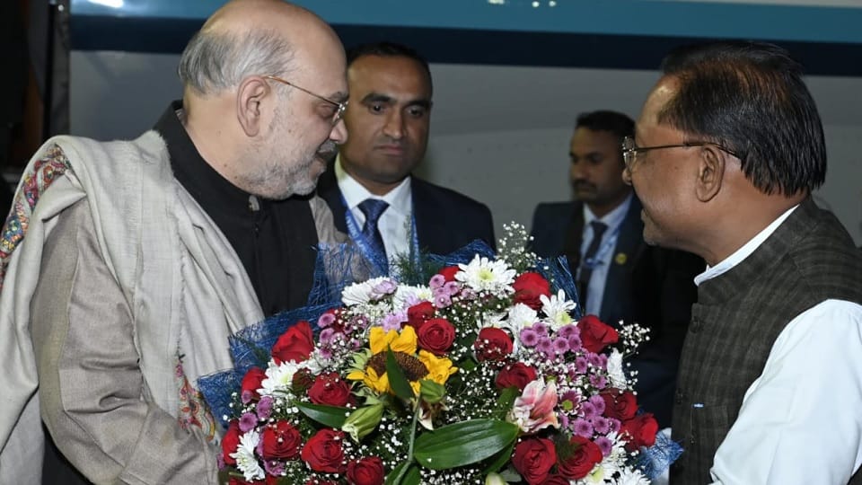Home Minister Amit Shah on a two-day visit to Chhattisgarh