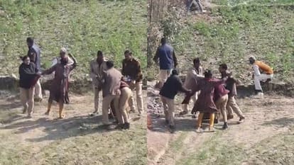 संभल में मारपीट का वीडियो वायरल