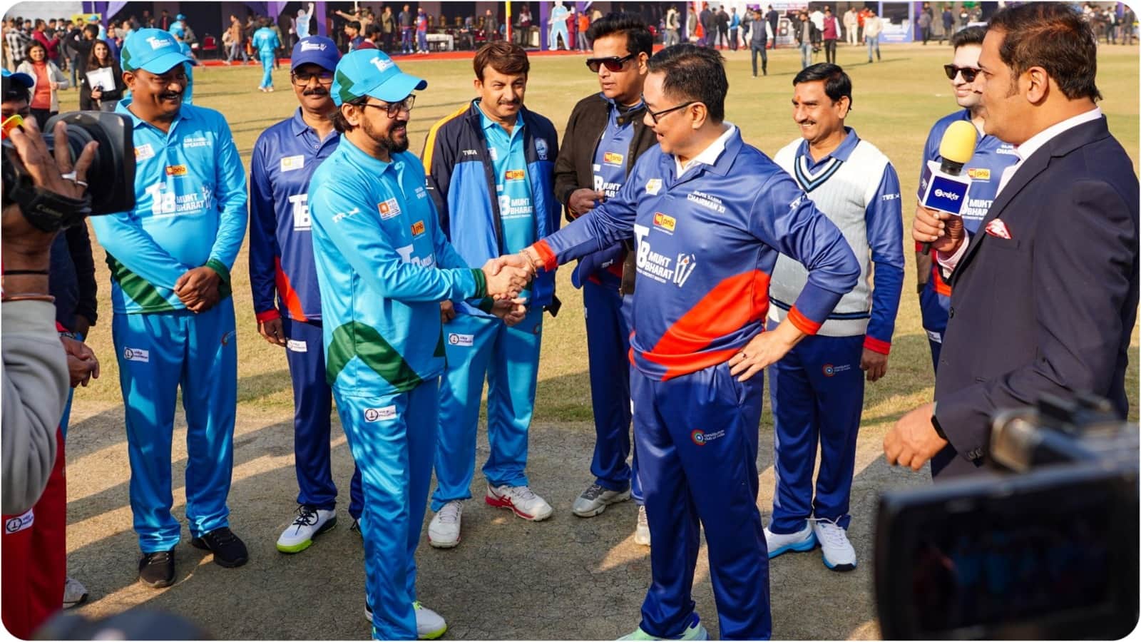 Lok Sabha Speaker's XI defeats Rajya Sabha Chairman XI in Tuberculosis-awareness friendly cricket match