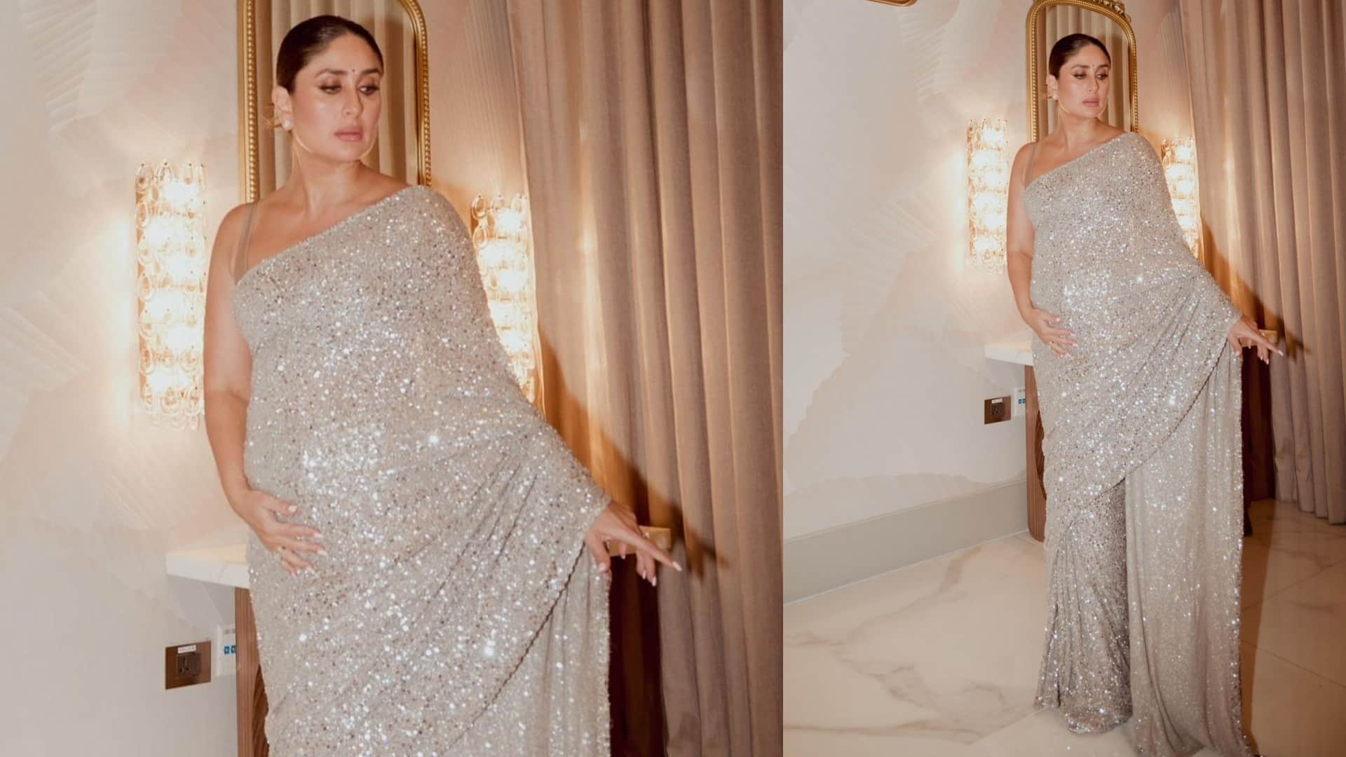 Year Ender 2024 Celebrities in Sequin Saree See Photos