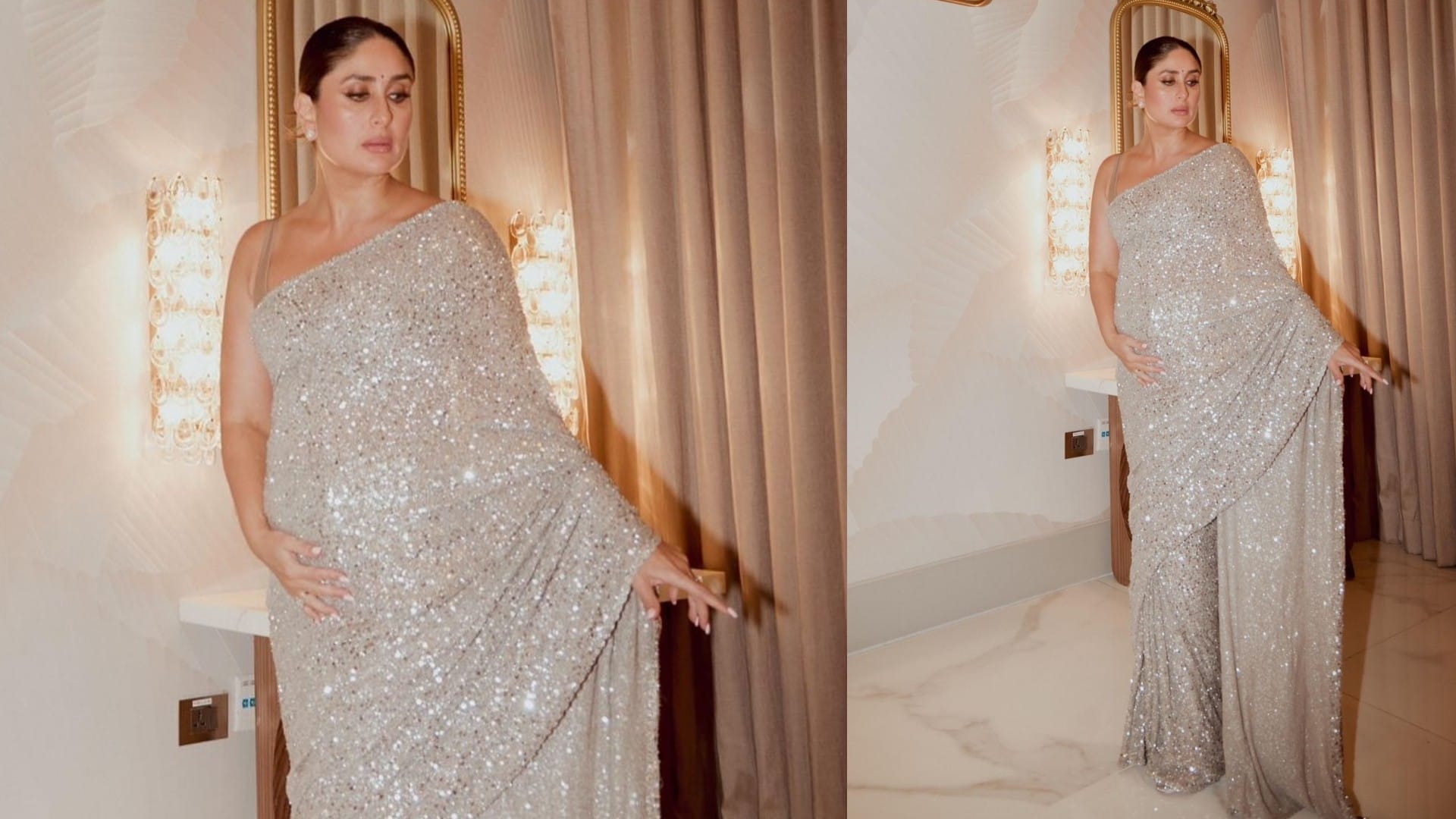 Year Ender 2024 Celebrities in Sequin Saree See Photos